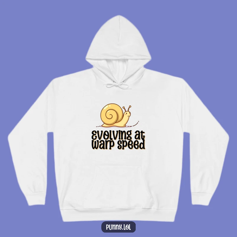 Funny Determined Snail Hoodie: Word Trail Comfort, a cozy and hilarious gift.