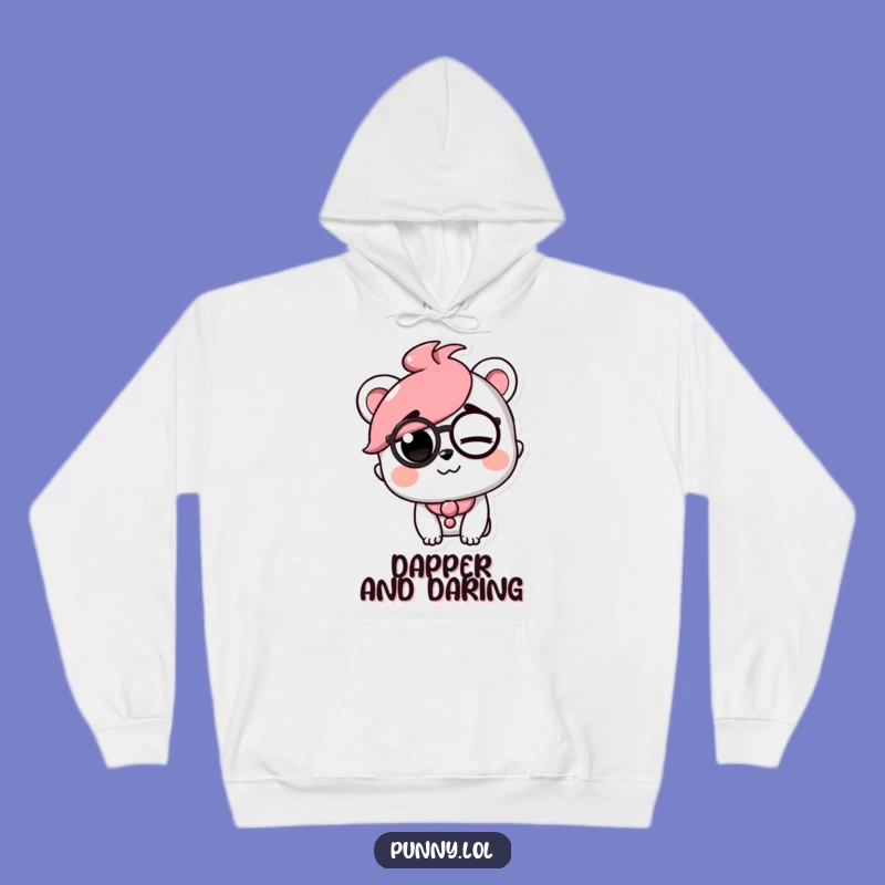 Funny Monocle Character Hoodie - Cozy Style with a Playful Wink, Great Gift