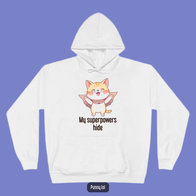 Funny Flying Cat Superhero Hoodie - Cozy & Hilarious Pawsome Apparel