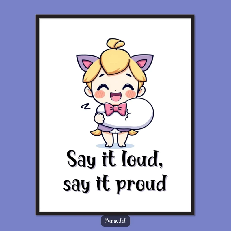 Funny Free Printable Wall Art: Expressive Speech Bubble Character for Fun Decor