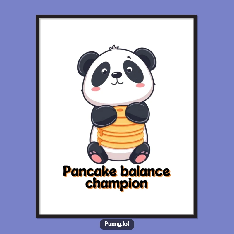 Funny Free Printable Wall Art: Panda Pancakes - Whimsical Decor!