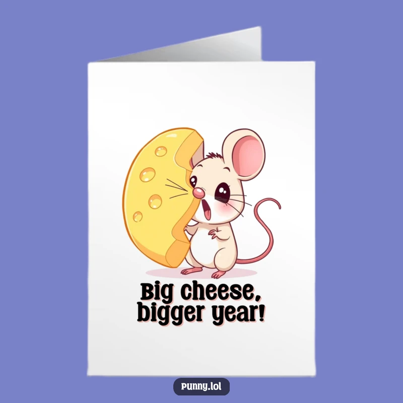 Free Printable Mouse Birthday Card: Cheesy Surprise Tail Chase Downloadable Gift