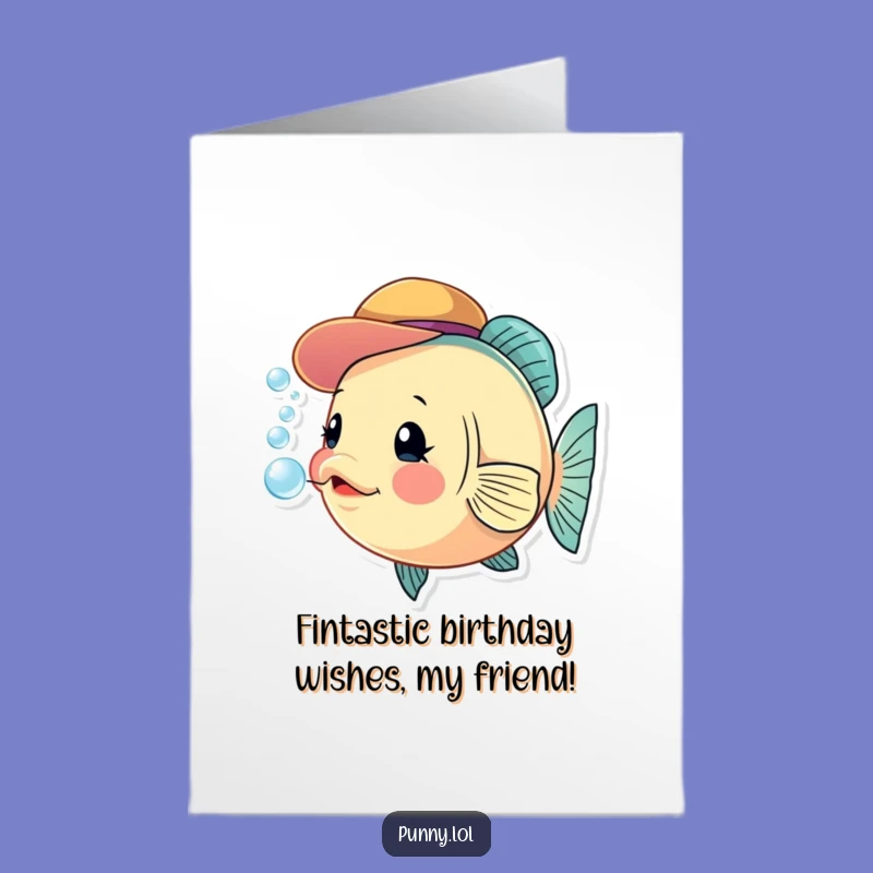 Free Printable Birthday Card: Funny Fish With Hat For Hilarious Downloadable Gift
