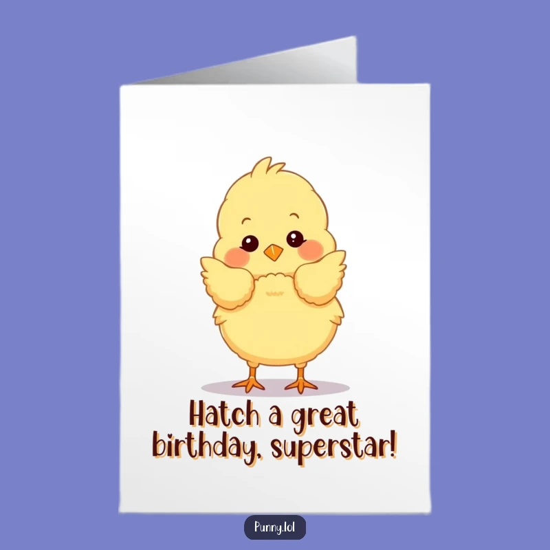 Free Printable Birthday Card: Fluffy Chick Bow For A Funny Downloadable Gift