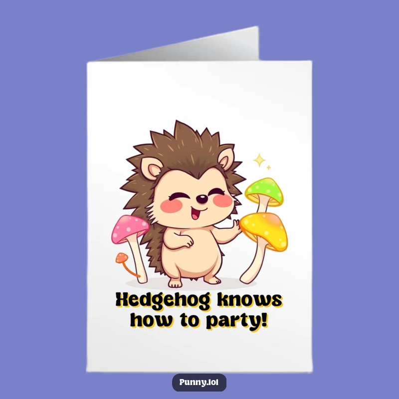 Free Printable Hedgehog Birthday Card: Giggling Juggler, Downloadable Fun Gift