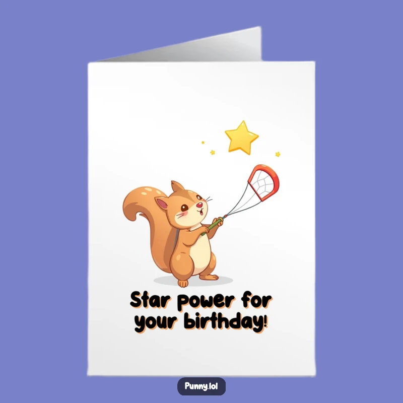 Squirrel's Star Wish Birthday Card: Free Printable - Magical Downloadable Gift