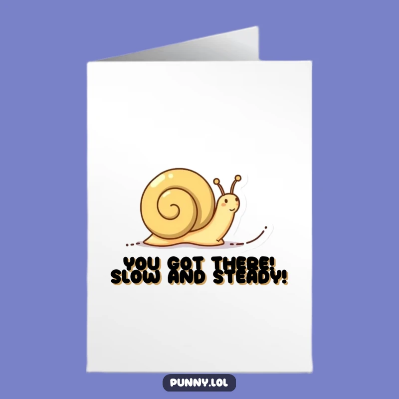 Free Printable Congrats Card: Snail Word Trail, Funny Downloadable Achievement Gift