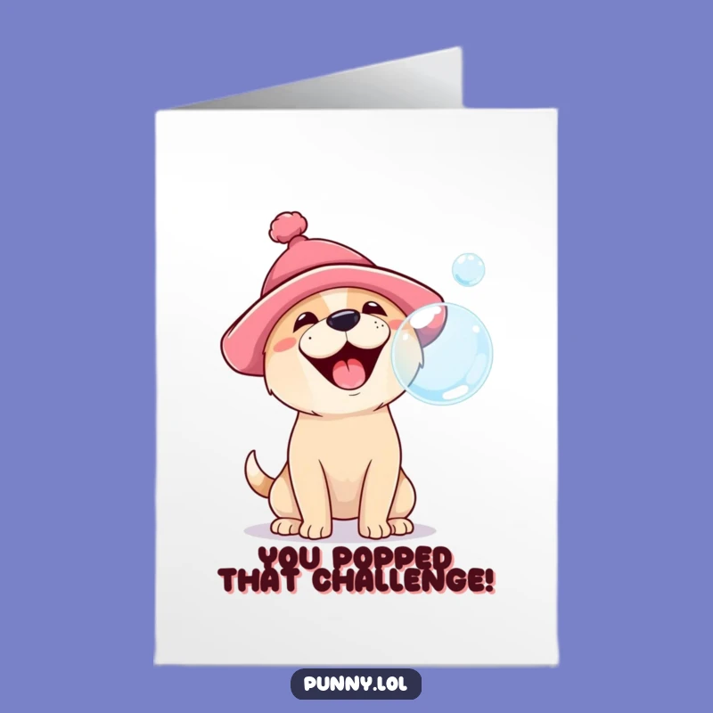 Free Printable Dog Congrats Card: Playful Downloadable Gift for Wins