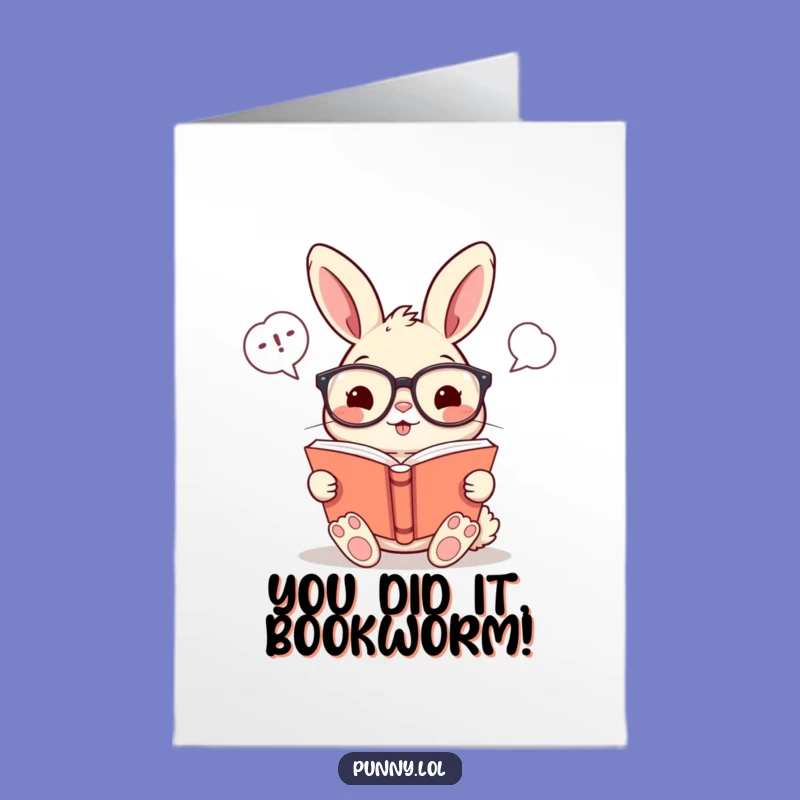 Free Printable Congrats Card: Wise Rabbit Reader Digital Download for Any Achievement