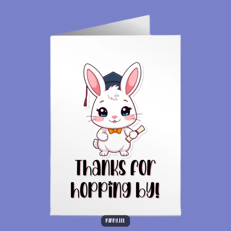 Bunny Thank You Card: Free Printable & Funny Downloadable Greeting