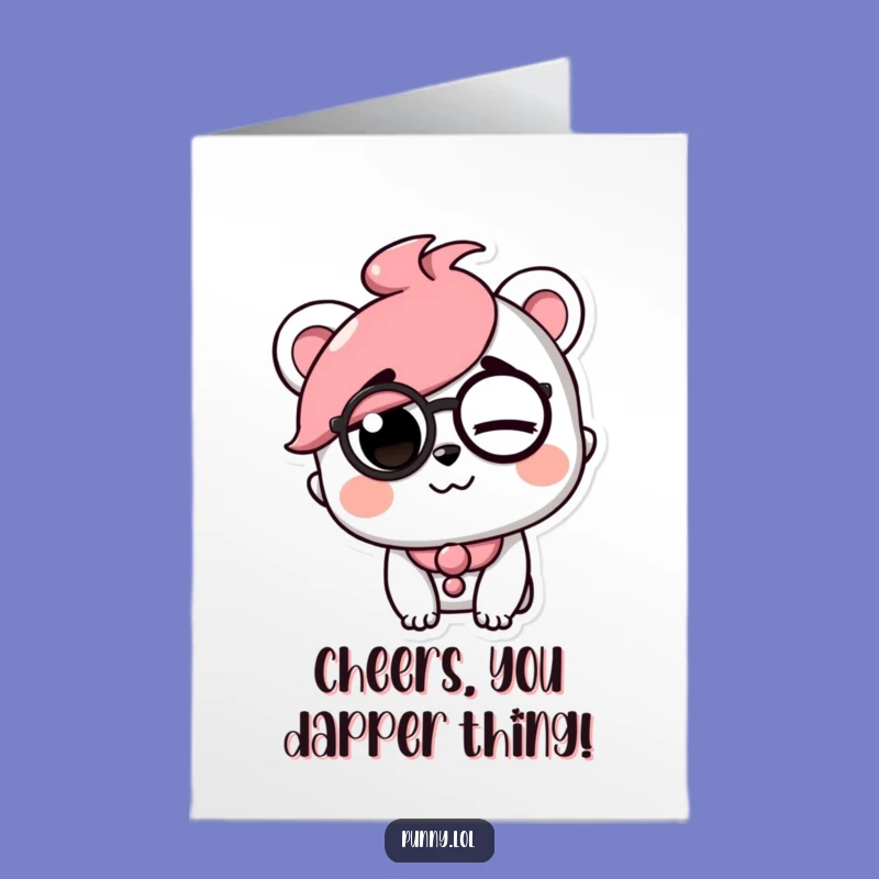 Free Printable Thank You Card: Monocle Character's Graciously Witty Thanks