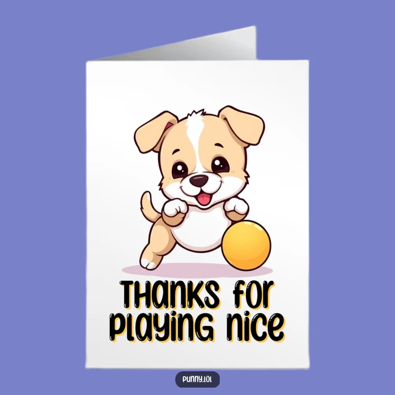 Free Printable Thank You Card: Happy Puppy, Bouncy Gratitude Gift, Downloadable Thanks