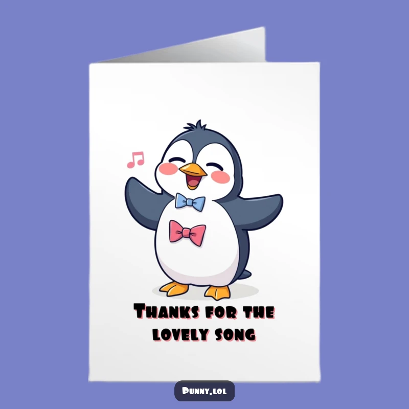 Free Printable Penguin Thank You Card: A Bowtie'd Downloadable Gift for Thanks