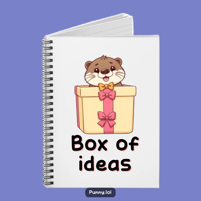 Creative Funny Otter Bow Tie Gift Box Notebook: Jot Down Ideas with Joy