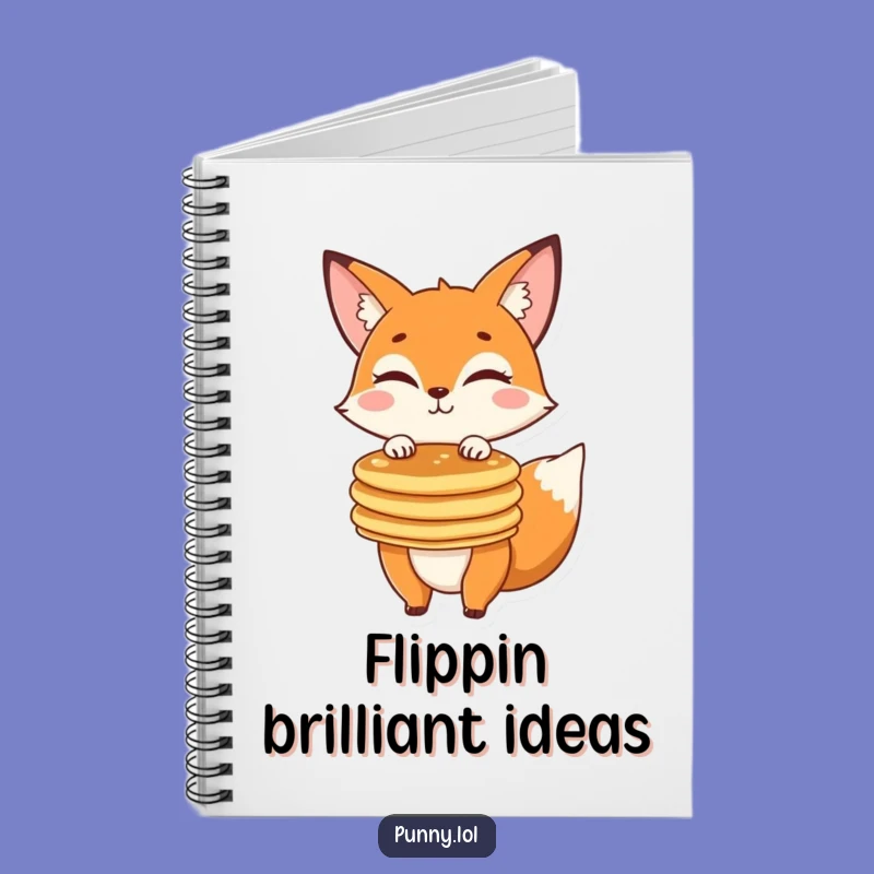 Funny Notepad Fox Pancake: Hilarious Journal for Your Ideas & Jokes
