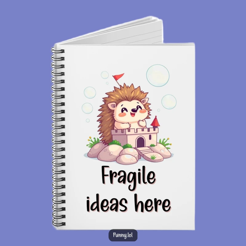 Funny Hedgehog Notebook: Happy Bubble Castle for Creative Journaling