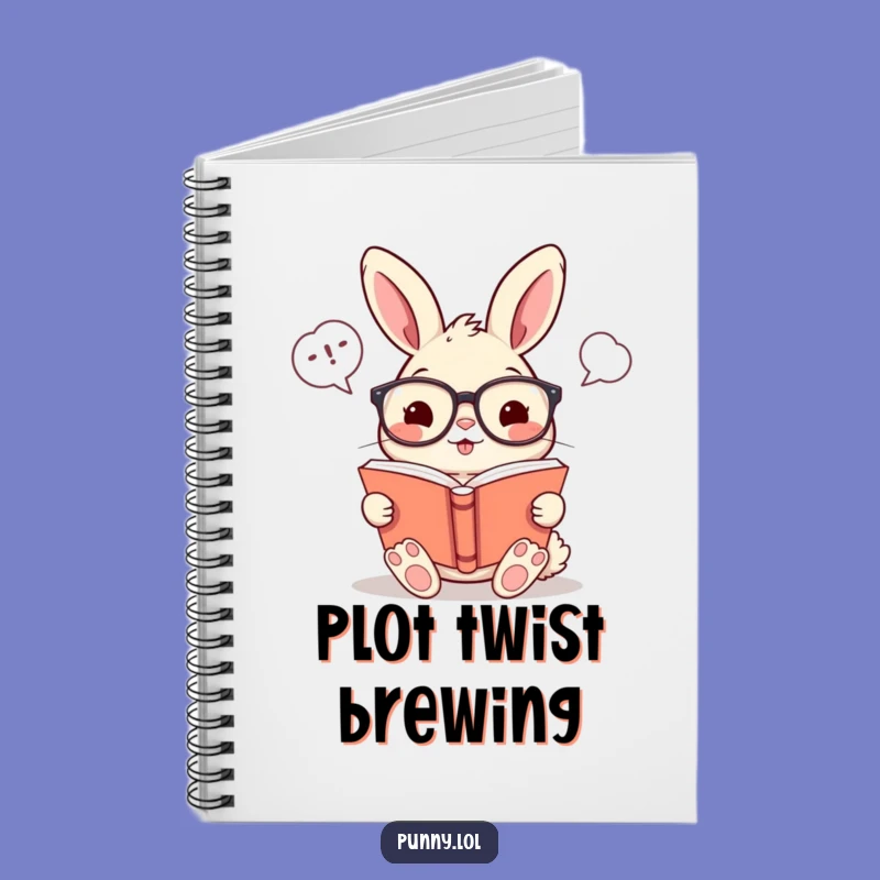 Funny Bookworm Rabbit Notebook: Jot Down Ideas with Literary Humor