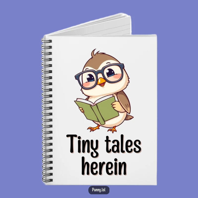 Funny Chickadee Notebook: Giggling Bird with Glasses for Journaling Ideas