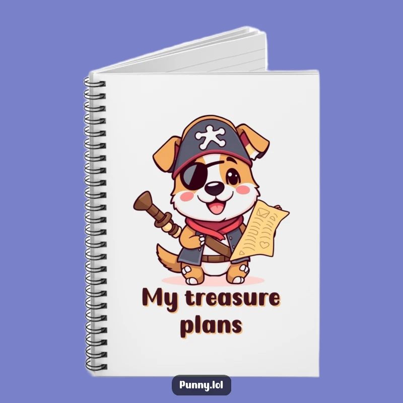Funny Pirate Dog Notebook: Chart Your Ideas to Success