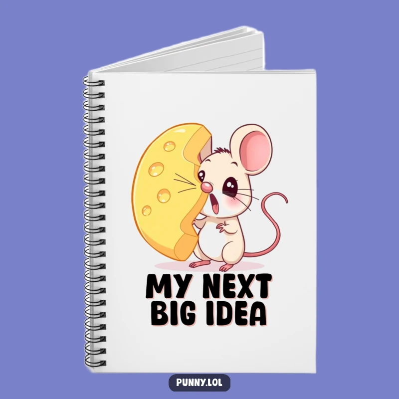 Funny Surprised Mouse Cheese Notebook - Jot Down Your Cheesy Ideas