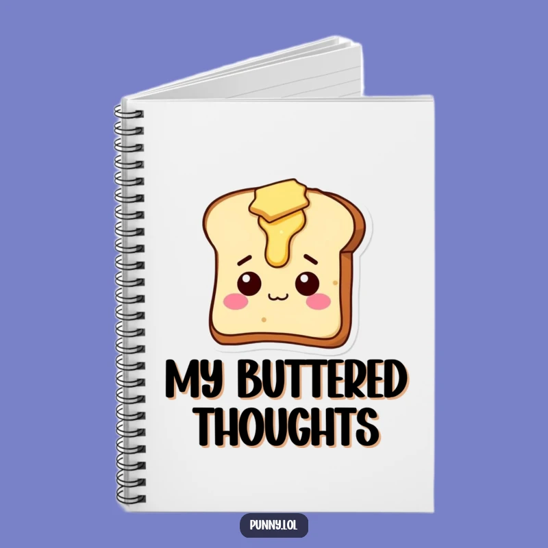 Funny Toast Notebook - Silly Butter Slice Journal