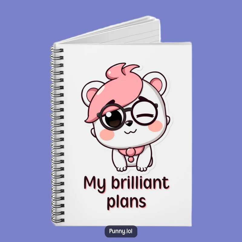 Funny Monocle Character Notebook - Witty Journal for Ideas, Perfect Funny Gift