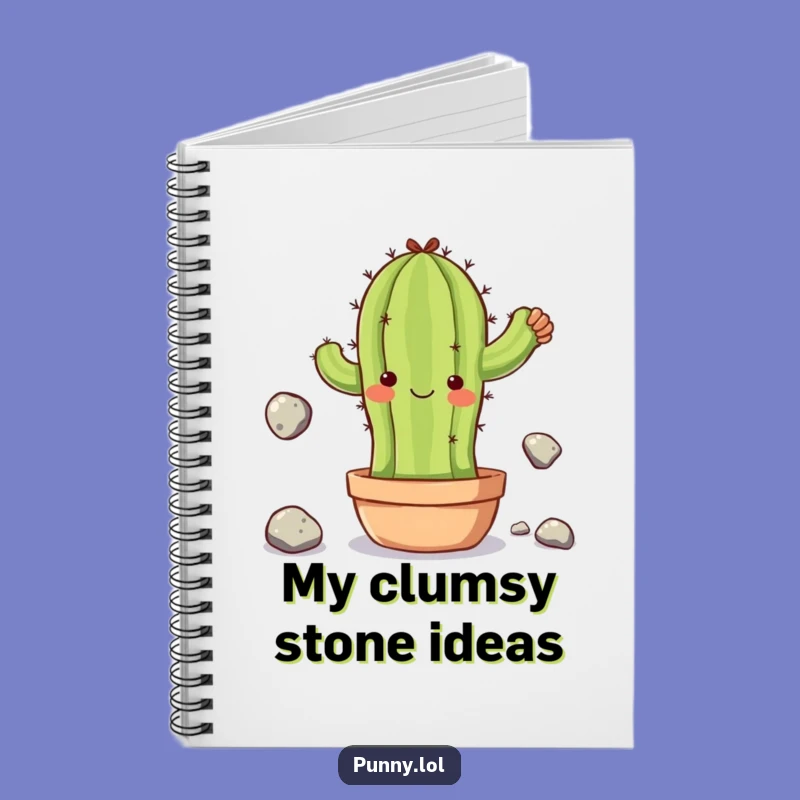 Funny Clumsy Cactus Notebook - Jot Down Your Wobbly Ideas!