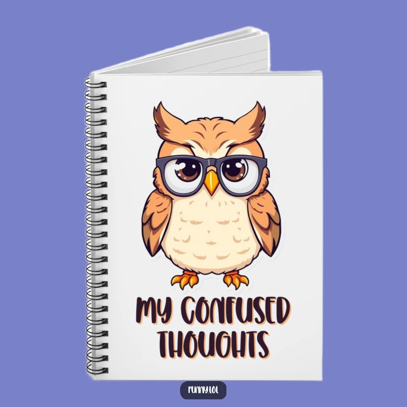Funny Confused Owl Notebook: Jot Down Ideas with a Giggle
