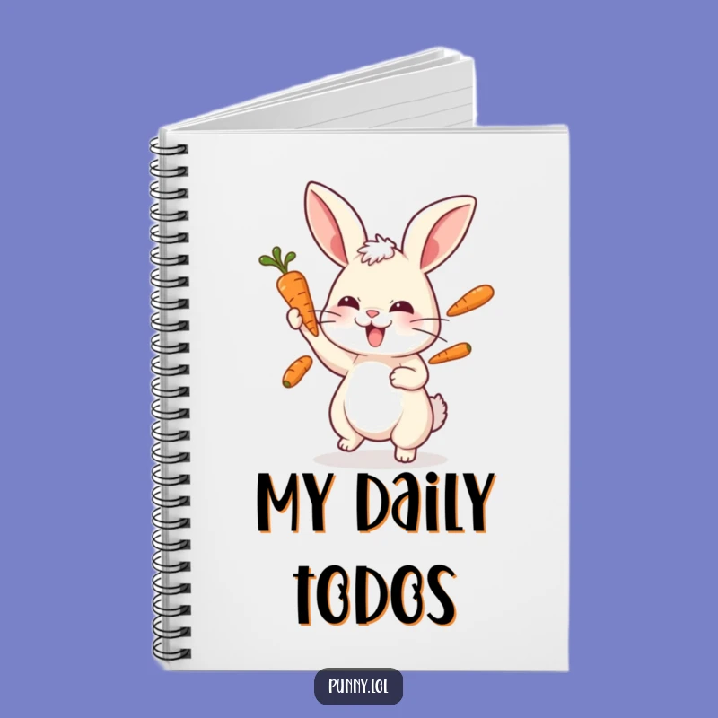 Funny Playful Rabbit Juggling Notebook - Jot Down Your Bright Ideas