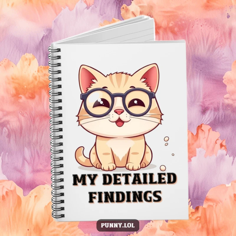 Funny Cat Notebook: A cat wearing a monocle studies dust, perfect for jotting down observations in this humorous journal.