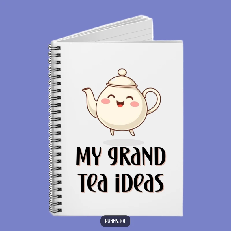 Funny Dancing Teapot Notebook - Steaming Character Journal