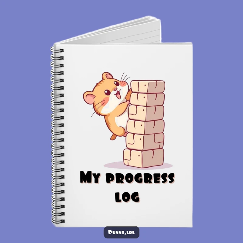 Funny Determined Hamster Climbing Notebook - Jot Down Your Ambitious Plans