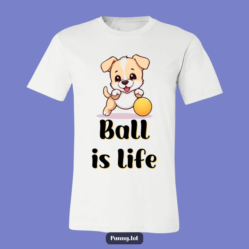 Funny Bouncing Puppy T-Shirt: Playful Pup Energy Tee