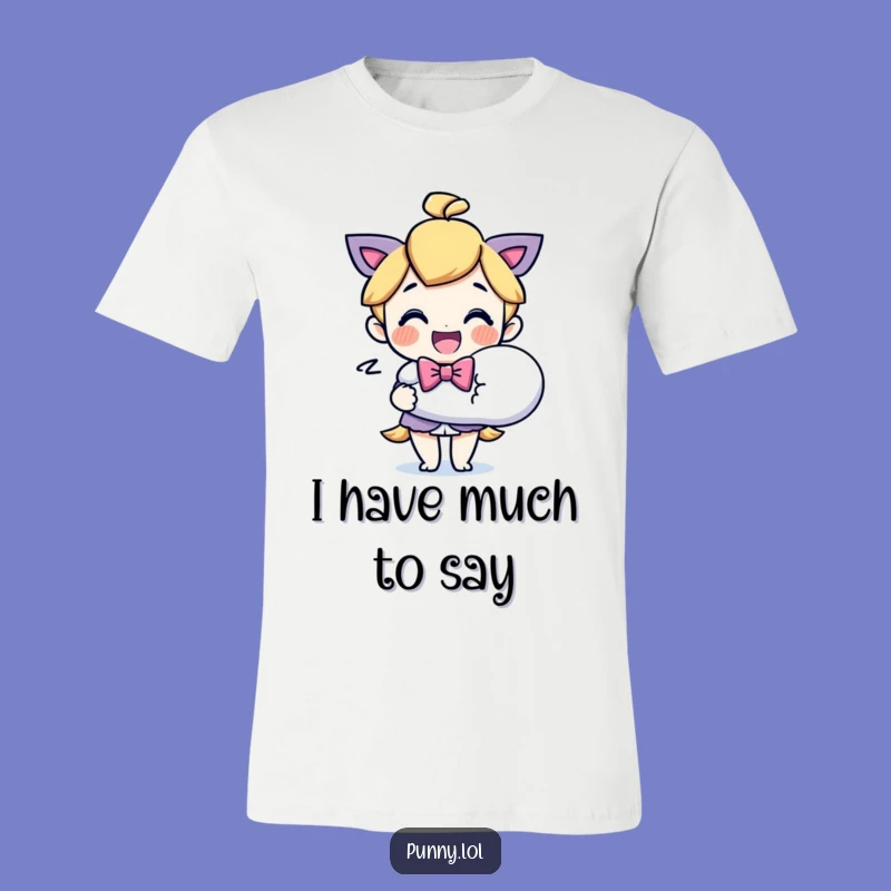 Funny Bowtie Character Speech Bubble T-Shirt: Hilarious Statement Tee Gift