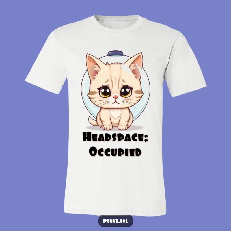 Funny Cat Fishbowl Helmet T-Shirt: Wear Your Pet's Quirky Logic