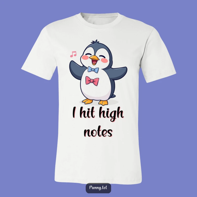 Funny Penguin Opera T-Shirt: Silly Bird Bowtie, Hilarious Performing Tee
