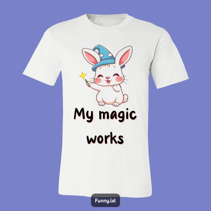 Funny Rabbit Wizard Hat T-Shirt: Cast a Spell of Style