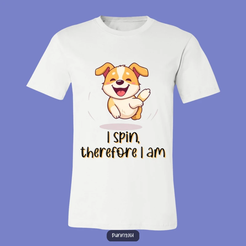 Funny Dog Tail Chase T-Shirt: Wear Your Joy! The Ultimate Funny Gift for Dog Fans.
