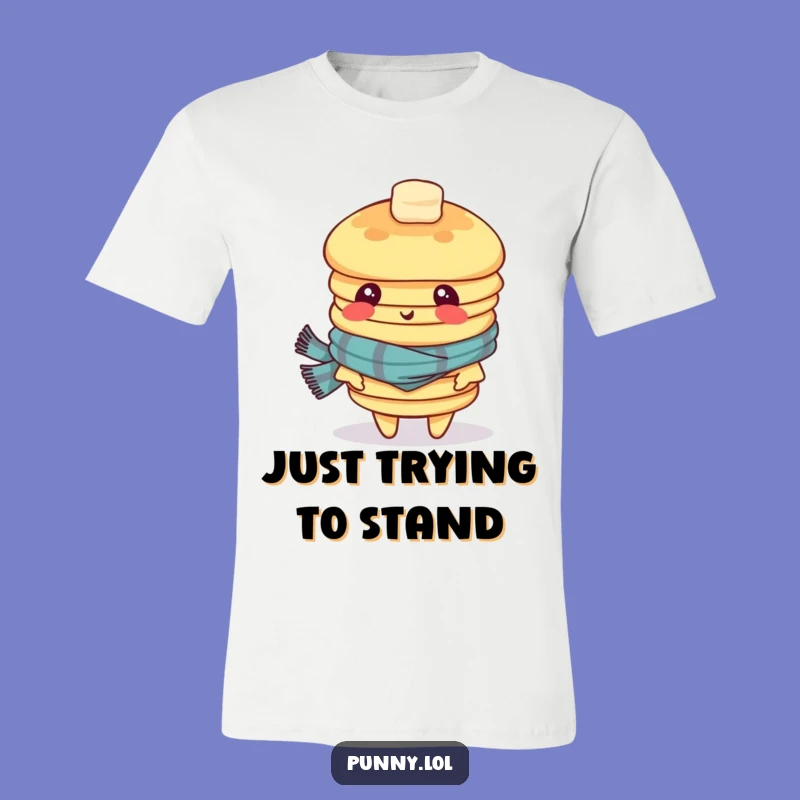 Funny Dizzy Pancake Stack T-Shirt: Wear Your Breakfast Wobble with Pride - A Hilarious Gift