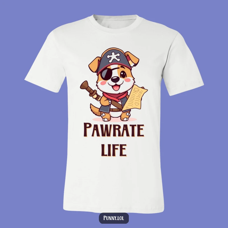 Funny Pirate Dog T-Shirt: Navigate Your Day with Laughter