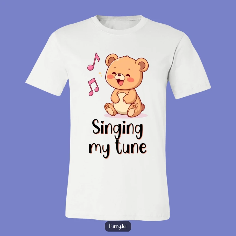 Funny Bear Cub Musical Note T-Shirt: Wear Your Love for Music
