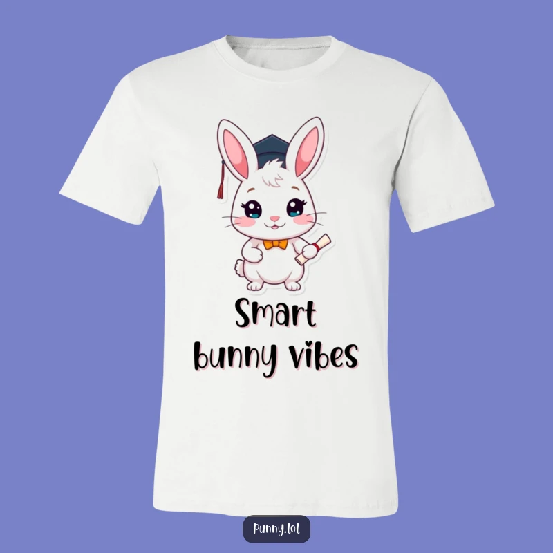Funny Graduation Rabbit T-Shirt: Adorable Scholar Celebrate Success, Ideal Funny Gift