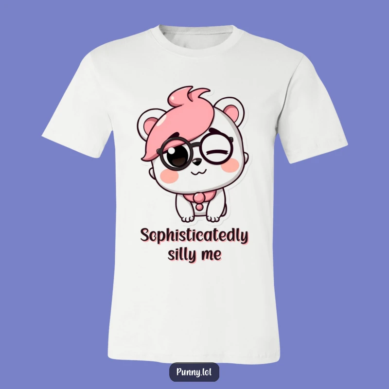 Funny Monocle Winker T-Shirt - Playful Character Tee, Cheeky Gift Idea