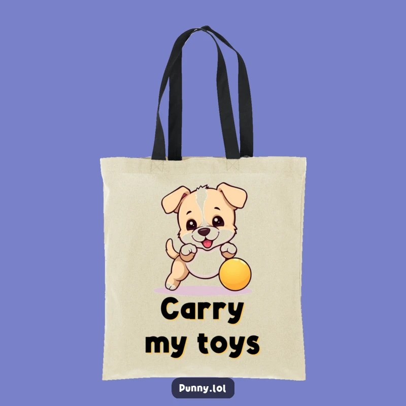 Funny Bouncing Puppy Tote Bag: Carry Your Playful Spirit