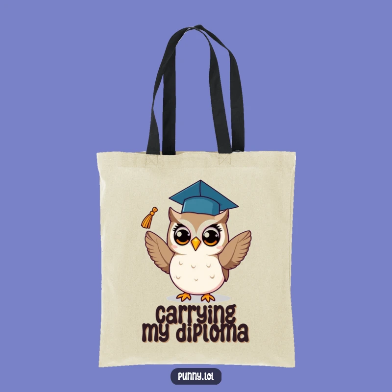 Funny Graduation Owl Tote Bag: Carry Your Achievements with Pride