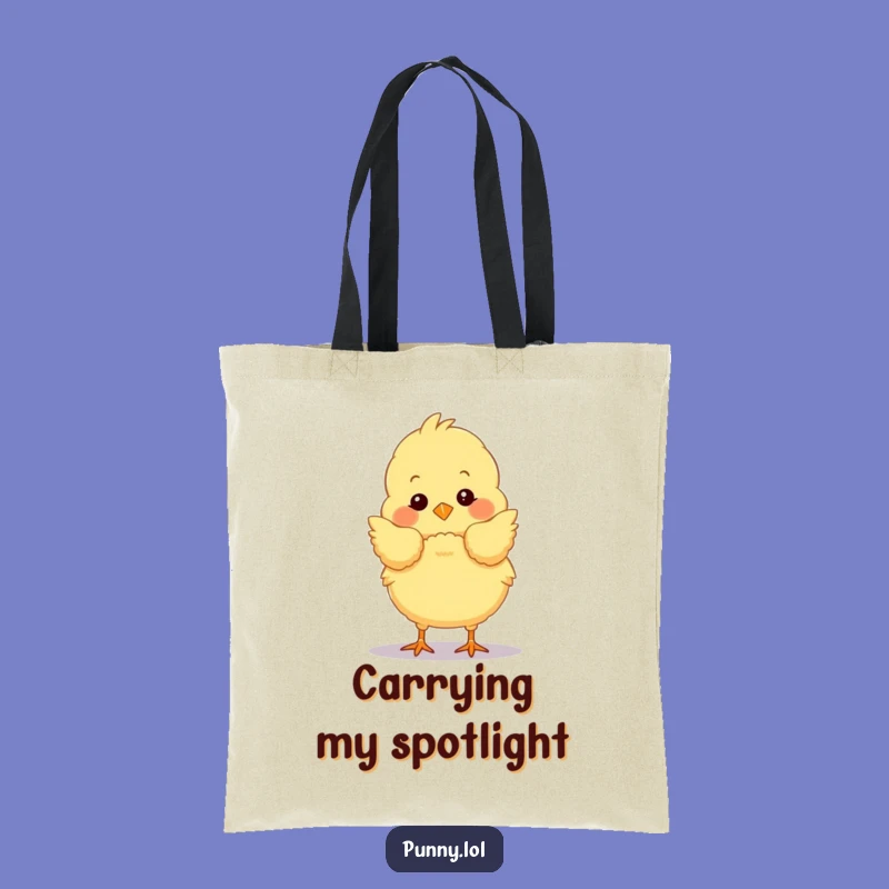 Funny Chick Bow Tote Bag: Carry Your Flair with This Fluffy Performer
