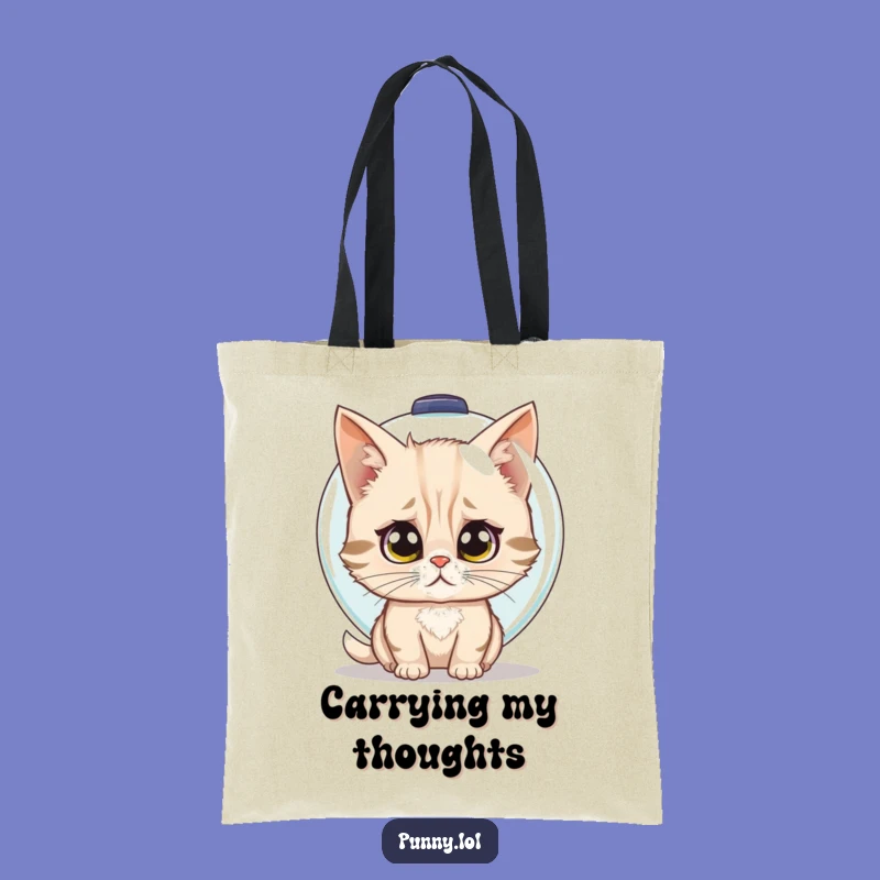 Funny Cat Fishbowl Helmet Tote Bag: Your Hilarious Carry-All for Cat Antics