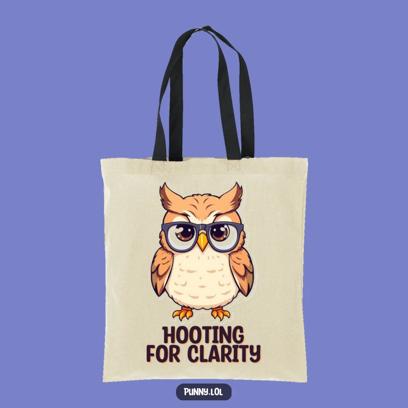Funny Confused Owl Tote Bag: Carry Your Laughs in Style