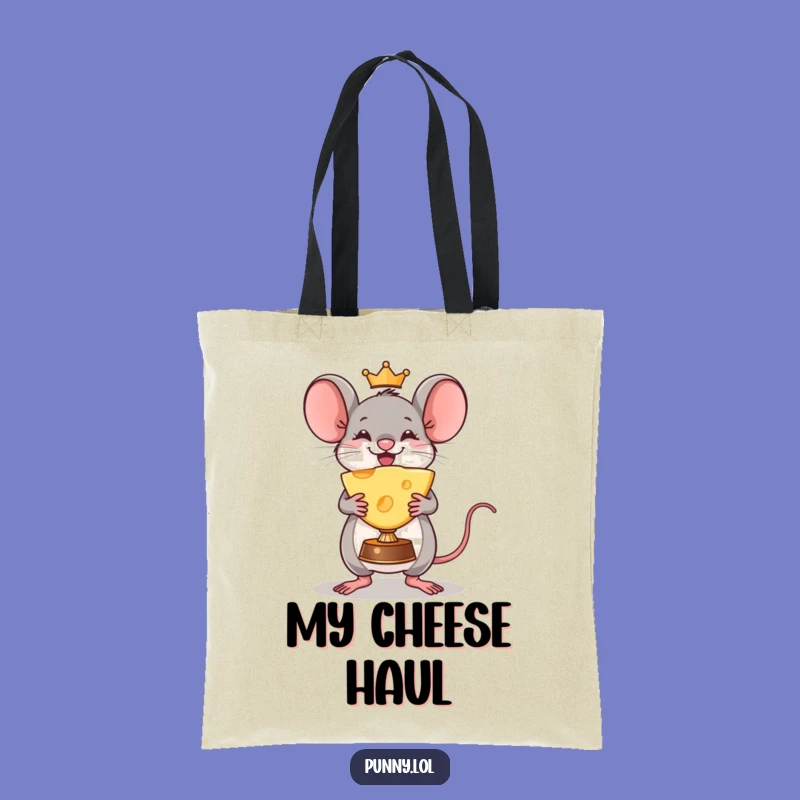 Funny Mouse Cheese Trophy Tote Bag: Carry Your Victories in Style