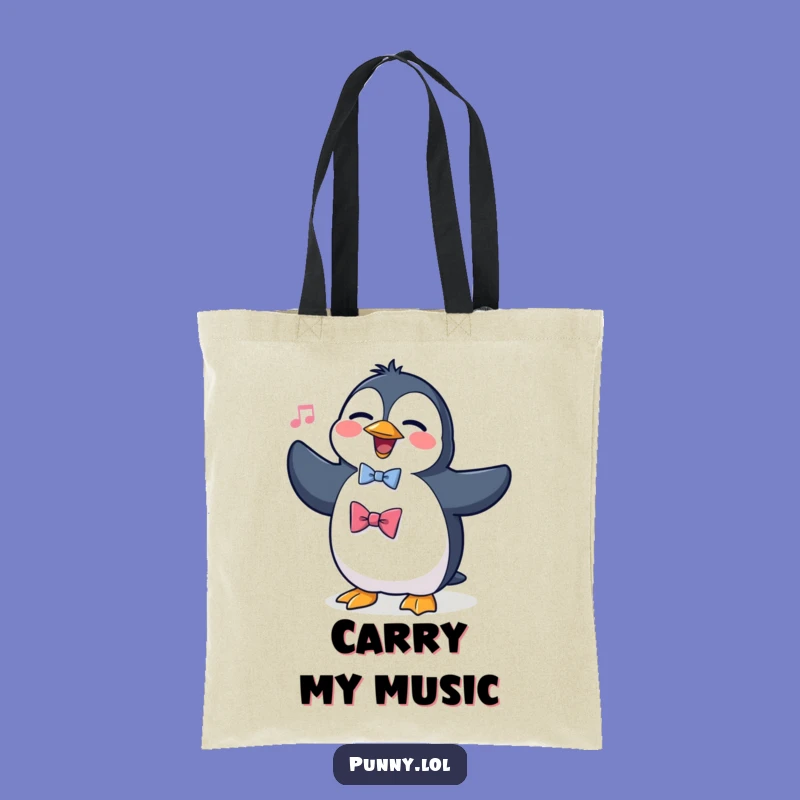 Funny Penguin Opera Tote Bag: Carry Your Style with Dramatic Flair, Great Funny Gift